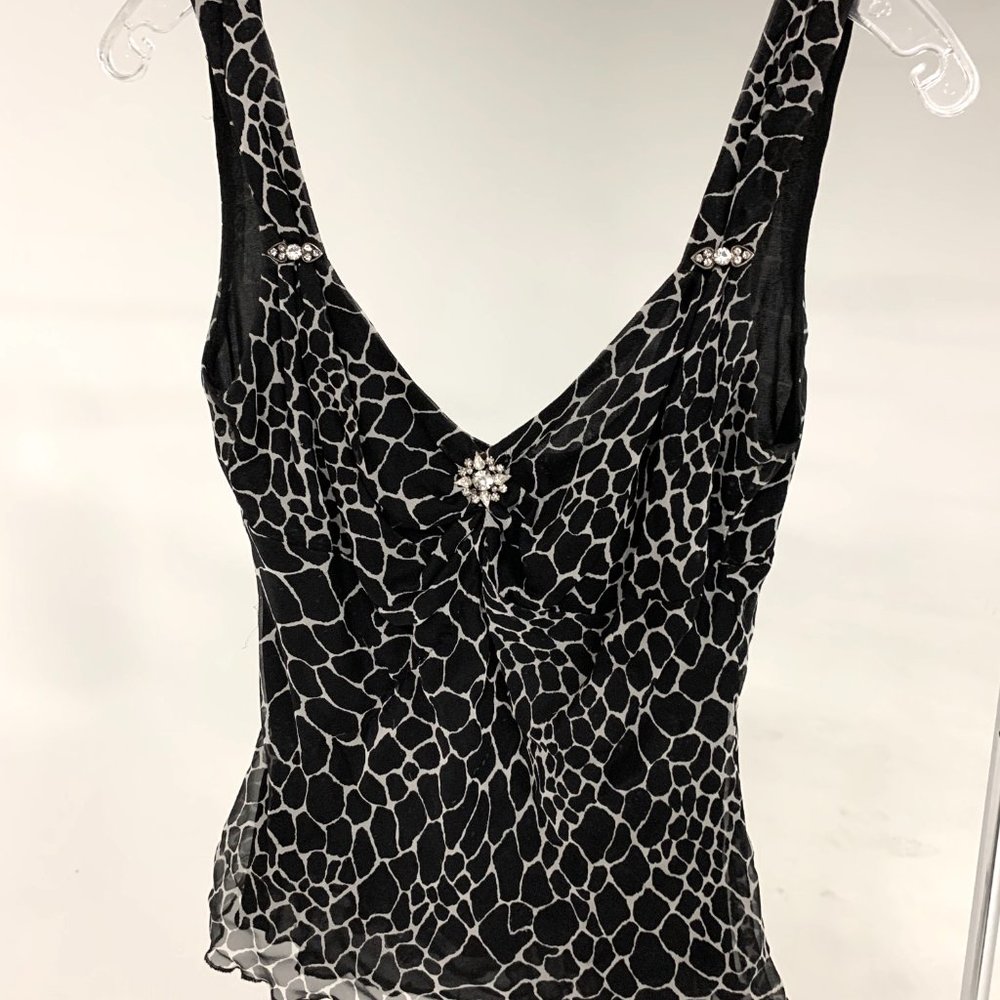 100% Silk and Rhinestone Top